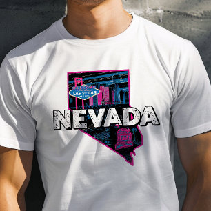 Retro Travel Iconic Nevada Graphic T Shirt