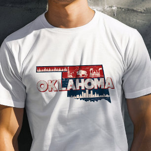 Retro Travel Iconic Oklahoma Graphic T Shirt