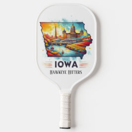 Retro Travel Karta i Iowa-staten
