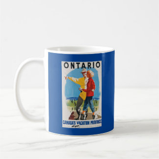 Retro Travel Ontario Poster Kaffemugg