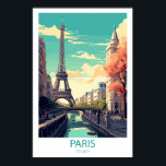 Retro Travel Paris Frankrike Destination Wall Art Poster<br><div class="desc">För in romantik i Ljusets stad i ditt hem med den här Retro Travel Paris Frankrike Destination Wall Art. Designad i ett charmerande vintage resor poster stil, och biet har parisisk-parisisk markering - som Eiffel Torn, Notre-Dame eller Montmartre - mot en drömmande bakgrund av återtro-färg och elegant-typografi. Det är en...</div>