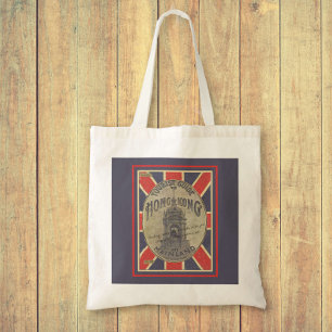 Retro Travelers Guide till Hongkong med Union Jack Tygkasse