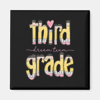Retro Tredje Klass Dröm Lag Penna Lärare Bak T Magnet