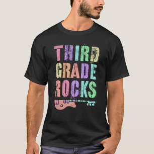 Retro TREDJE KLASS Student STEN Rockstar Teacher 3 T Shirt