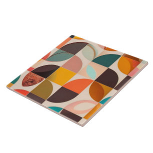 Retro Trendig Abstrakt Squares Collection Kakelplatta