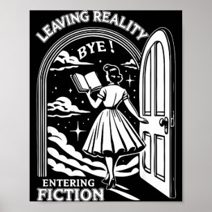 Retro Trendig Boklig Bokälskare Läsande Citat Lea Poster