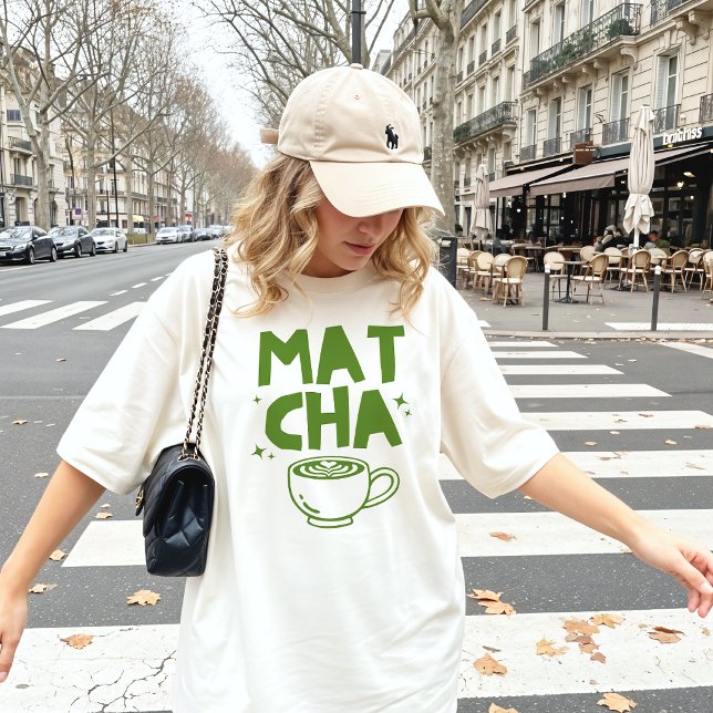 Retro Trendig Grön Matcha Älskare Doodle T Shirt (Skapare uppladdad)