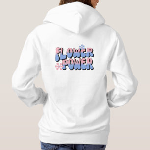 Retro Trendig Hippie Bubble Text Oversized Hoodie T Shirt