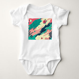 Retro Trendig Memphis Geometric Tapet T Shirt
