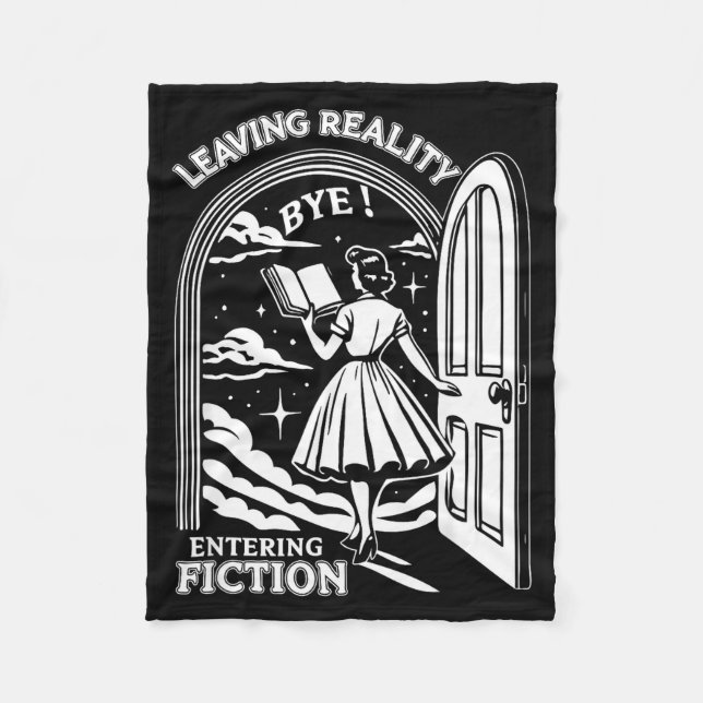 Retro Trendy Bookish Book Lover Reading Quotes Lea Fleecefilt (Framsidan)