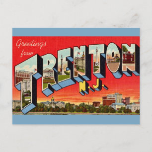 Retro Trenton NJ vykort