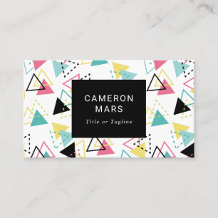 Retro triangelmönster visitkort