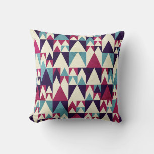Retro Triangle Geometric Seamless Mönster Kudde