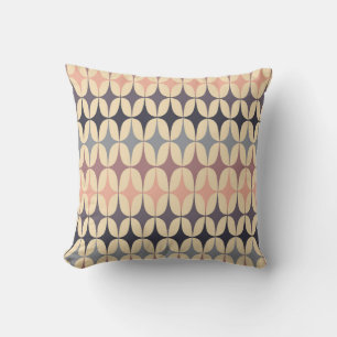 Retro Triangles Abstrakt Geometric Mönster Kudde