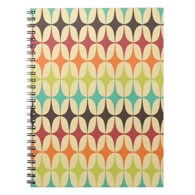 Retro Triangles: Geometric Mönster Throwback Anteckningsbok (Framsidan)