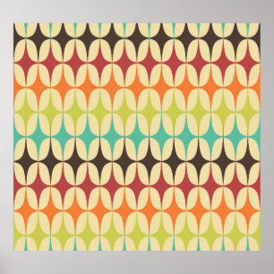 Retro Triangles: Geometric Mönster Throwback Poster