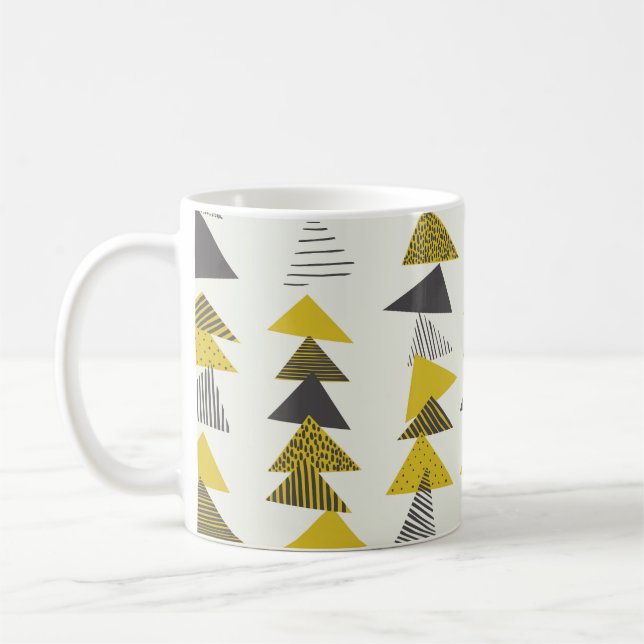 Retro Triangles: varierad sömlös Mönster. Kaffemugg (Vänster)
