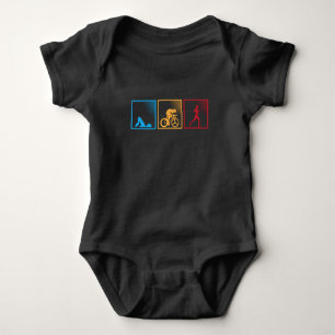 Retro Triathlon Swimming Cycling Runing Idrottsman T Shirt