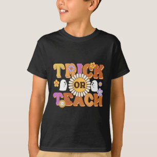 Retro Trick eller Teach Ghost Teacher Halloween Co T Shirt