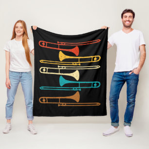 Retro Trombone - Jazz Fleecefilt