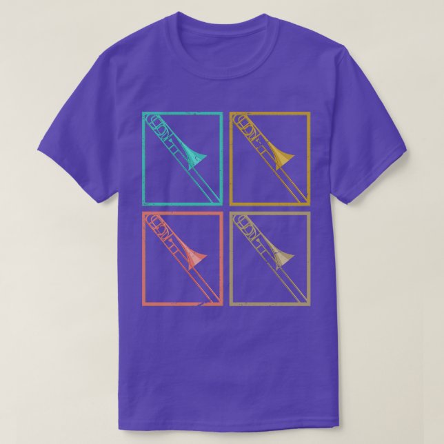 Retro Trombone T Shirt (Design framsida)
