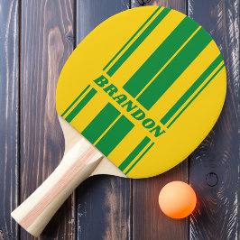 Retro Tropical Banana Dual Board Ränder med Namn Pingisracket