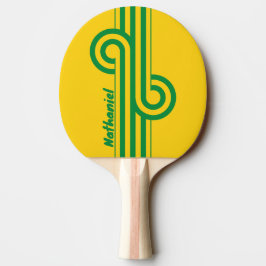 Retro Tropical Banana Dual Stripe Loop med namn Pingisracket