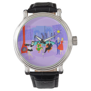 Retro Tropical Cocktail Party Watch Armbandsur