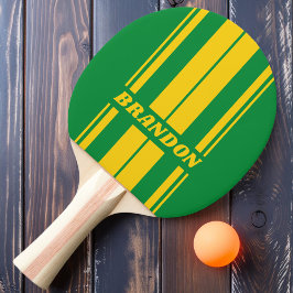 Retro Tropical Palm Dual Board Ränder med Namn Pingisracket
