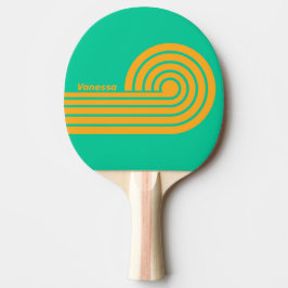 Retro Tropical Punch Curl Ränder med Namn Pingisracket