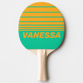 Retro Tropical Punch Horisontell Randig med Namn Pingisracket