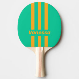 Retro Tropical Punch Pin Ränder med Namn Pingisracket