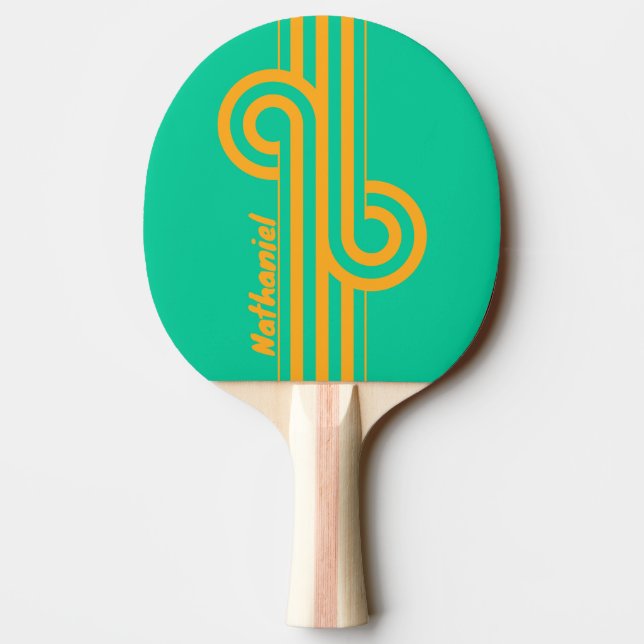 Retro Tropical Punch Stripe Loop med namn Pingisracket (Baksidan)