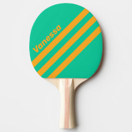 Retro Tropical Punch Vinklad Rand med Namn Pingisracket