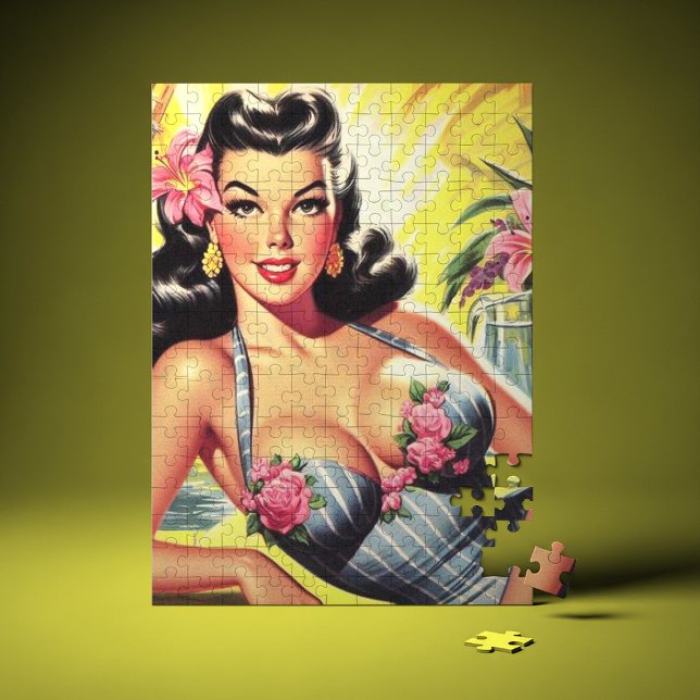 Retro Tropical Summer Pin up Pussel (Skapare uppladdad)
