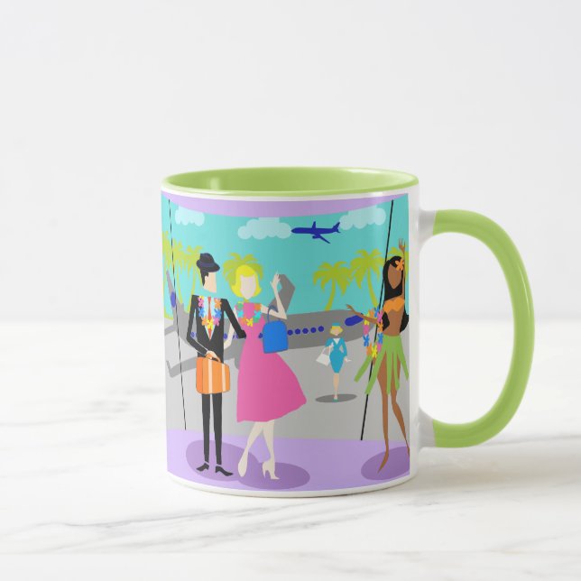 Retro Tropical Vacation Mugg (Höger)