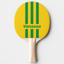 Retro Tropisk Banan Trefacksrand med Namn Pingisracket