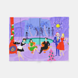 Retro tropisk filt för julpartyull