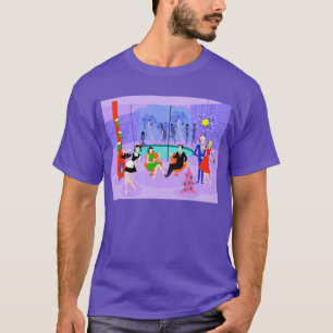 Retro tropisk julpartyT-tröja Tee