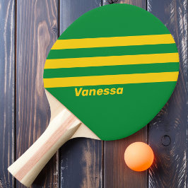 Retro Tropisk Palm Tre Ränder med Namn Pingisracket