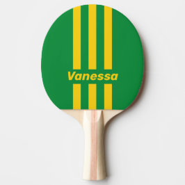 Retro Tropisk Palm Tre Stift Ränder med Namn Pingisracket