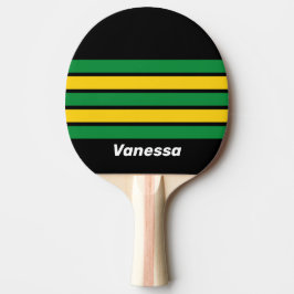 Retro Tropisk Palm Tvärs över Randning med Namn Pingisracket