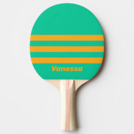 Retro Tropisk Punch Tvärgående Randig med Namn Pingisracket