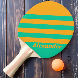 Retro Tropisk Punchränder med namn Pingisracket