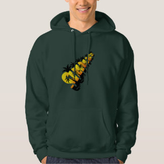 Retro Tropisk Sommar Typografi Design med Palm Hoodie