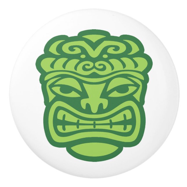 Retro Tropisk Tiki Strand Knopp (Framsidan)