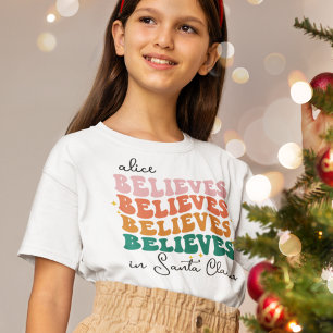 Retro tror på julbarnen i Jultomten T Shirt