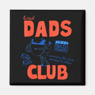 Retro trött pappa glad fars dag rolig pappa papa magnet