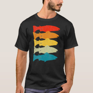 Retro Trout Fishing Flygfiske Pappa Grandpa Stream T Shirt