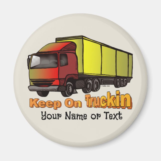 Retro Trucker 1 Magnet (Framsidan)